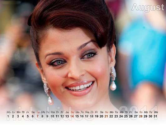 august calendar 2011. Aishwarya Rai Calendar 2011