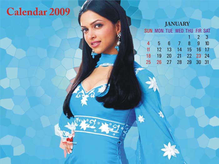 Deepika Padukone - Calendar Jan 2009