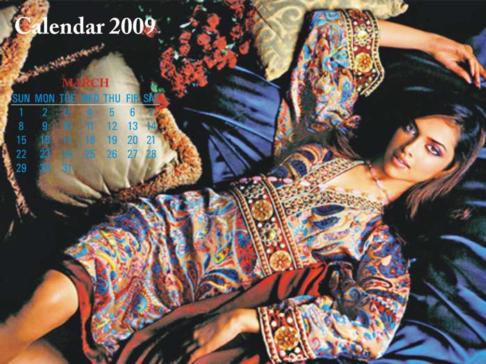 Deepika Padukone - Calendar Mar