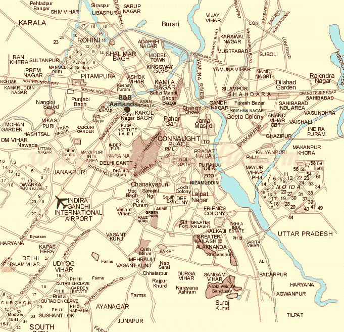 Map of Delhi