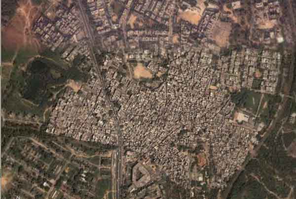 Narayna, West Delhi from Space
