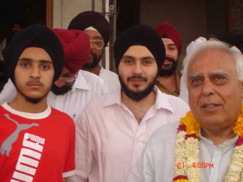 Kapil Sibal with M.M Pal Singh Goldi