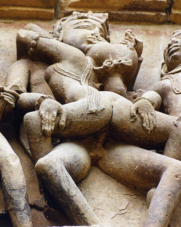 Typical erotic posture from Khajuraho
