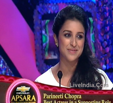 Parineeti Chopra at Apsara Awards 2012