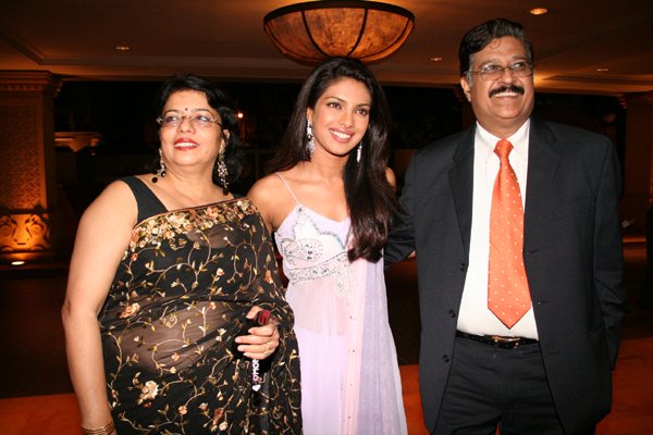 Priyanka with Madhu Chopra & Ashok Chopra