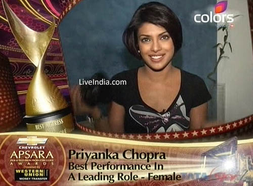 Best Actress in a Leading Role Priyanka Chopra  Kaminey