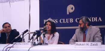 Priyanka with Press