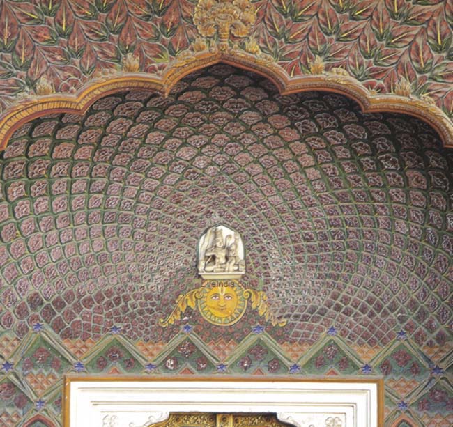 A detail of the Lotus pond, City Palace Jaipur.