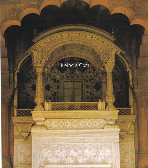 Shah Jahan's throne in the Diwan-i-Am