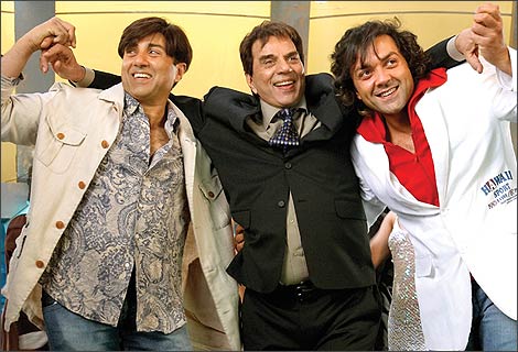 Sunny Deol, Dharmendra and Bobby Deol