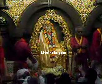 gold throne for Sai Baba