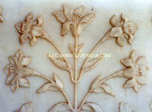 Taj Mahal marble flowers