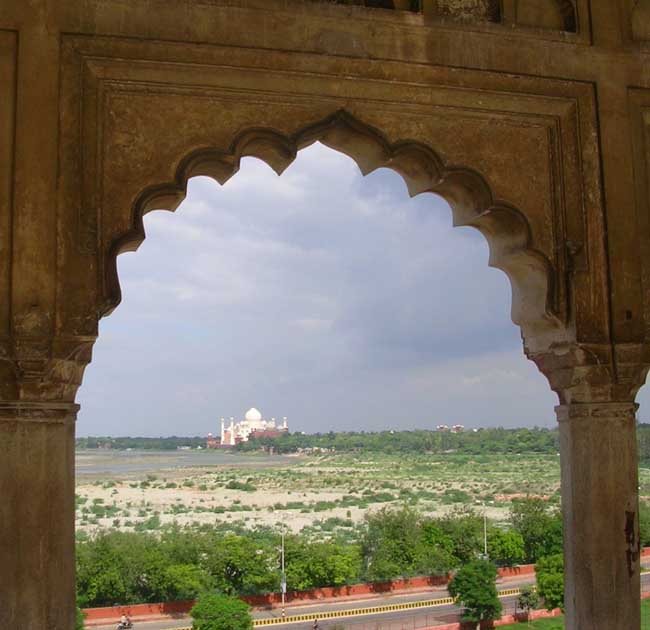 View of the Taj Mahal from Red Fort